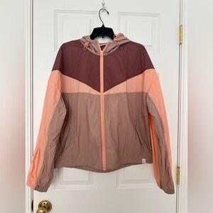 Calme by Johnny Was Elements L Hooded Pink Purple Light Jacket Windbreaker L